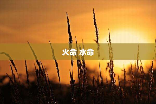火命 水命