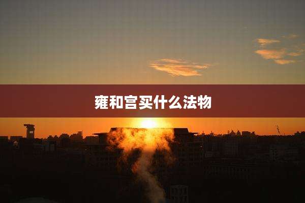 雍和宫买什么法物