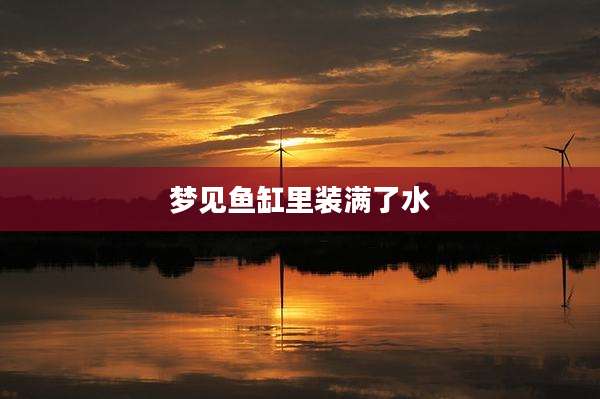 梦见鱼缸里装满了水