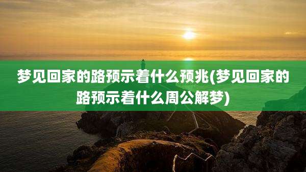 梦见回家的路预示着什么预兆(梦见回家的路预示着什么周公解梦)