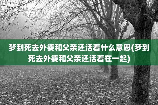 梦到死去外婆和父亲还活着什么意思(梦到死去外婆和父亲还活着在一起)
