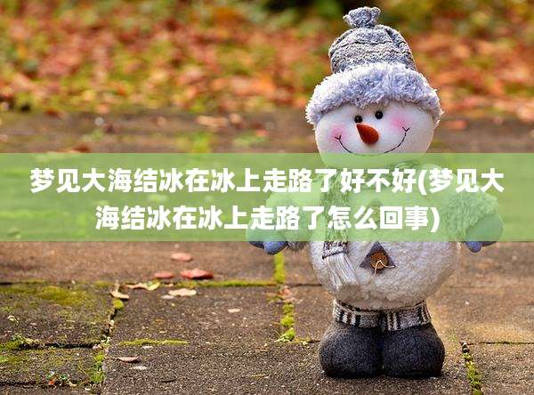 梦见大海结冰在冰上走路了好不好(梦见大海结冰在冰上走路了怎么回事)