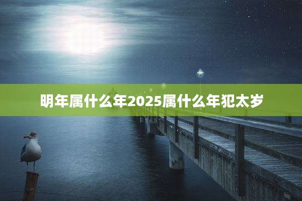 明年属什么年2025属什么年犯太岁
