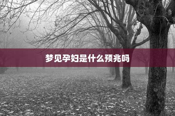 梦见孕妇是什么预兆吗