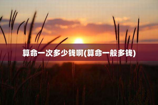 算命一次多少钱啊(算命一般多钱)