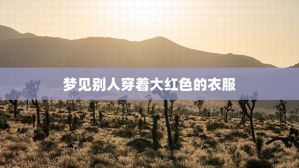 梦见别人穿着大红色的衣服