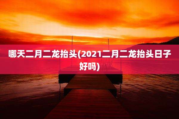 哪天二月二龙抬头(2021二月二龙抬头日子好吗)