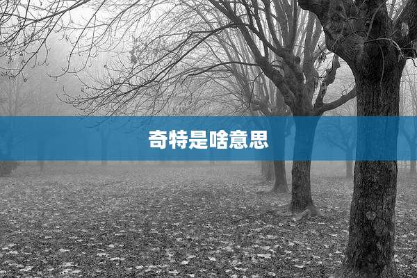 奇特是啥意思