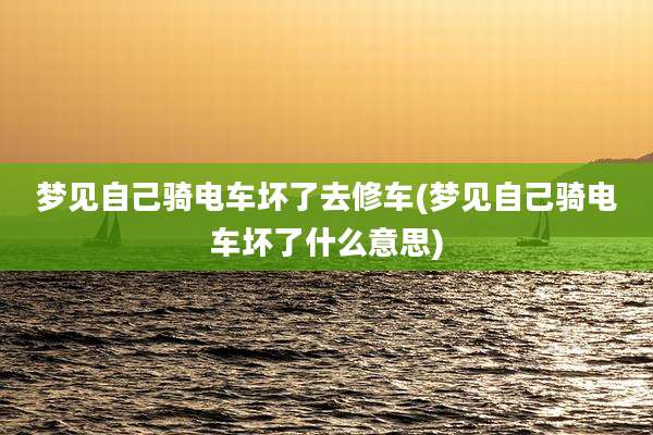 梦见自己骑电车坏了去修车(梦见自己骑电车坏了什么意思)