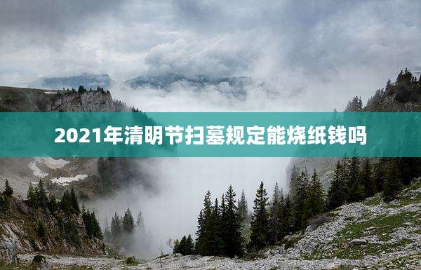 2021年清明节扫墓规定能烧纸钱吗