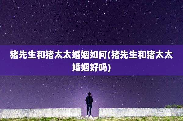 猪先生和猪太太婚姻如何(猪先生和猪太太婚姻好吗)