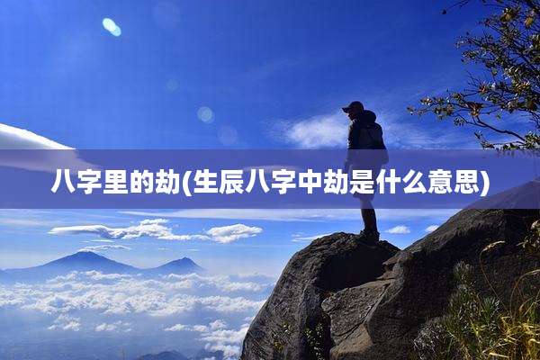 八字里的劫(生辰八字中劫是什么意思)