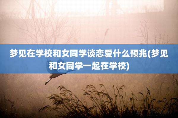 梦见在学校和女同学谈恋爱什么预兆(梦见和女同学一起在学校)