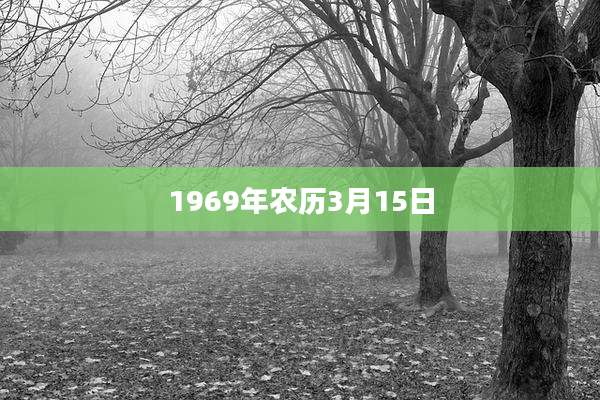 1969年农历3月15日