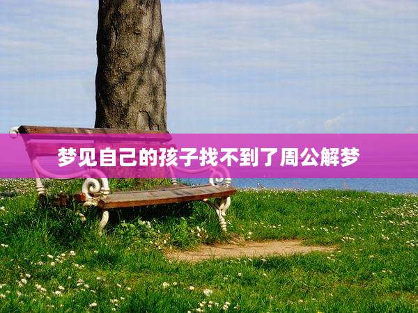 梦见自己的孩子找不到了周公解梦