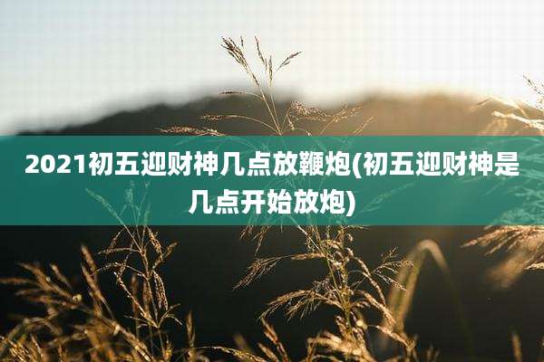 2021初五迎财神几点放鞭炮(初五迎财神是几点开始放炮)