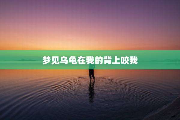 梦见乌龟在我的背上咬我