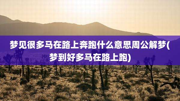 梦见很多马在路上奔跑什么意思周公解梦(梦到好多马在路上跑)