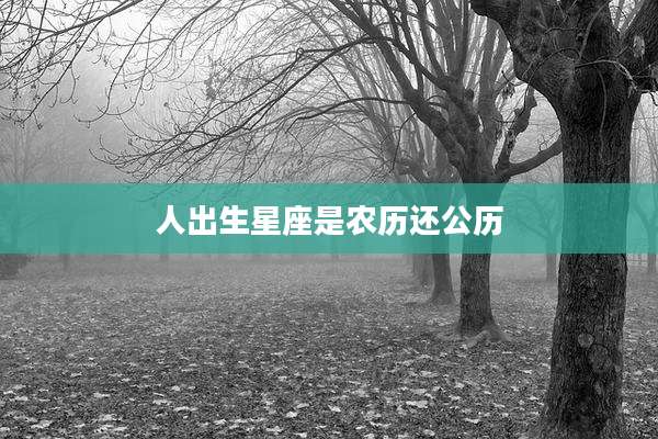 人出生星座是农历还公历