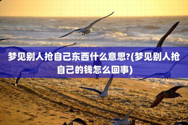 梦见别人抢自己东西什么意思?(梦见别人抢自己的钱怎么回事)