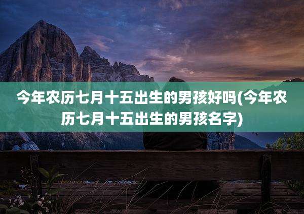 今年农历七月十五出生的男孩好吗(今年农历七月十五出生的男孩名字)