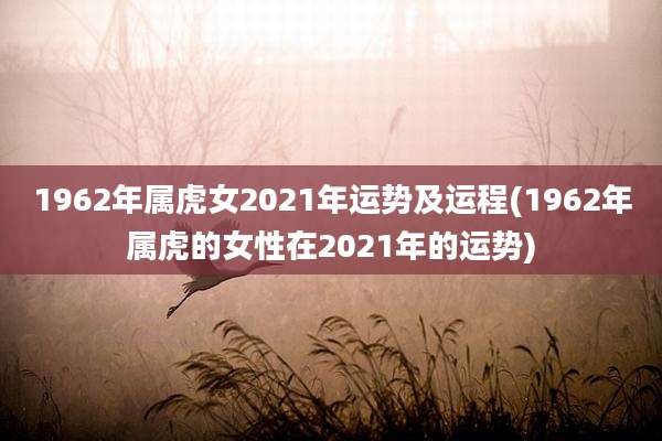 1962年属虎女2021年运势及运程(1962年属虎的女性在2021年的运势)