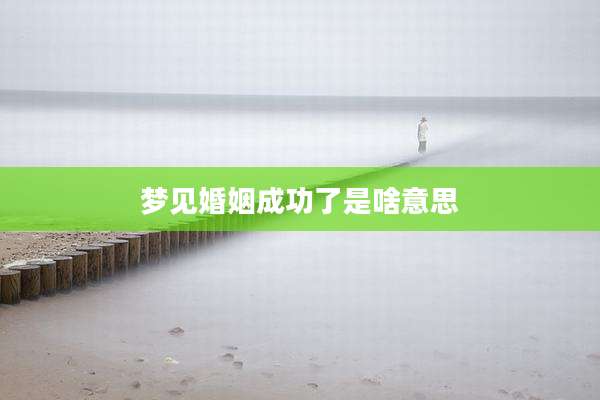 梦见婚姻成功了是啥意思