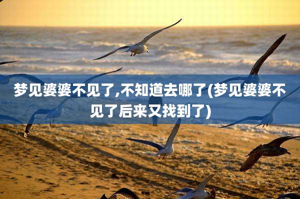 梦见婆婆不见了,不知道去哪了(梦见婆婆不见了后来又找到了)