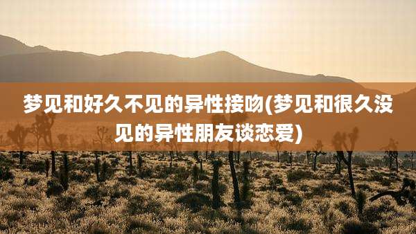 梦见和好久不见的异性接吻(梦见和很久没见的异性朋友谈恋爱)