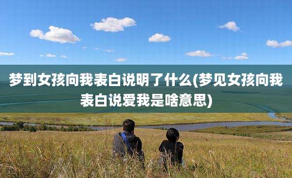 梦到女孩向我表白说明了什么(梦见女孩向我表白说爱我是啥意思)