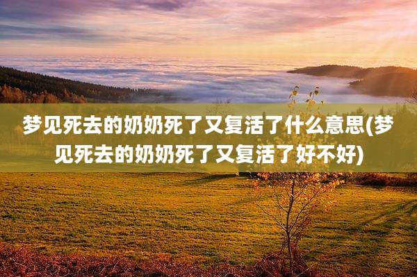 梦见死去的奶奶死了又复活了什么意思(梦见死去的奶奶死了又复活了好不好)