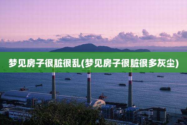 梦见房子很脏很乱(梦见房子很脏很多灰尘)