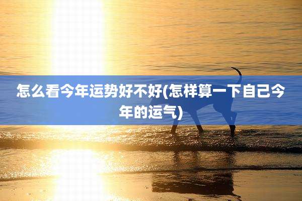 怎么看今年运势好不好(怎样算一下自己今年的运气)