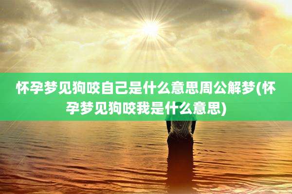 怀孕梦见狗咬自己是什么意思周公解梦(怀孕梦见狗咬我是什么意思)