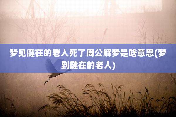 梦见健在的老人死了周公解梦是啥意思(梦到健在的老人)