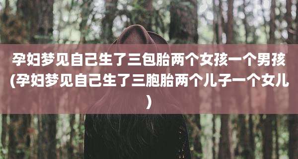 孕妇梦见自己生了三包胎两个女孩一个男孩(孕妇梦见自己生了三胞胎两个儿子一个女儿)