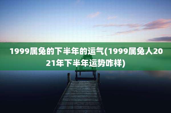 1999属兔的下半年的运气(1999属兔人2021年下半年运势咋样)