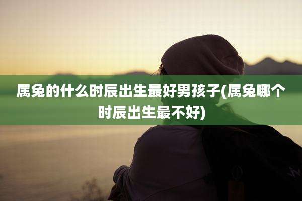 属兔的什么时辰出生最好男孩子(属兔哪个时辰出生最不好)
