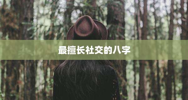 最擅长社交的八字