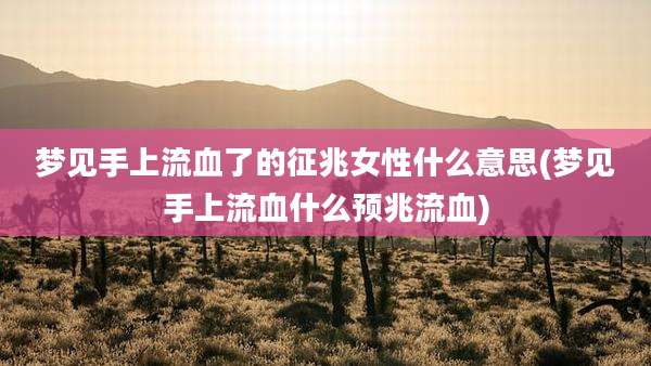 梦见手上流血了的征兆女性什么意思(梦见手上流血什么预兆流血)
