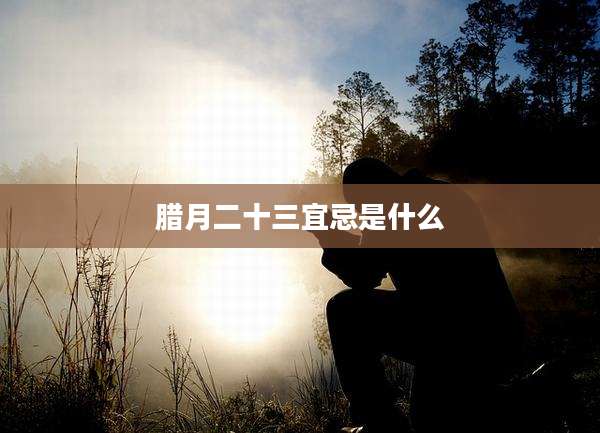 腊月二十三宜忌是什么