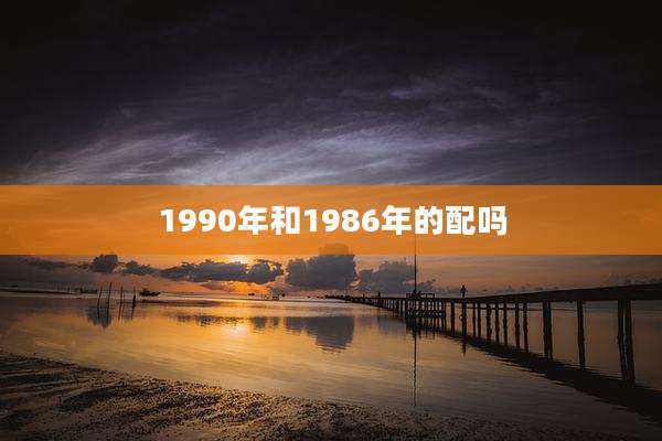 1990年和1986年的配吗