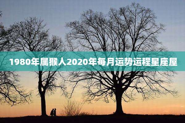 1980年属猴人2020年每月运势运程星座屋