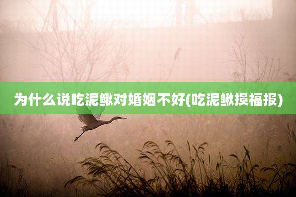 为什么说吃泥鳅对婚姻不好(吃泥鳅损福报)