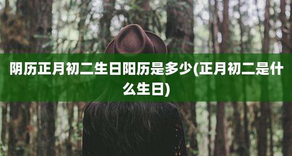 阴历正月初二生日阳历是多少(正月初二是什么生日)