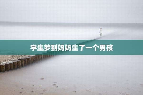 学生梦到妈妈生了一个男孩
