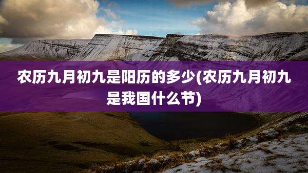 农历九月初九是阳历的多少(农历九月初九是我国什么节)