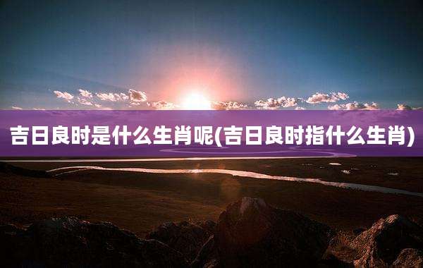 吉日良时是什么生肖呢(吉日良时指什么生肖)