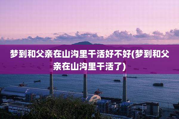 梦到和父亲在山沟里干活好不好(梦到和父亲在山沟里干活了)
