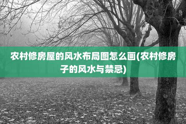 农村修房屋的风水布局图怎么画(农村修房子的风水与禁忌)